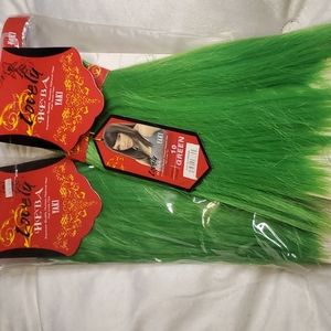 2 packs Amazing green weave Lovely Heba Yaki human 10" natural hair